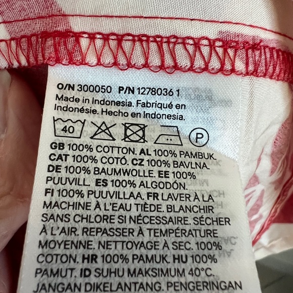 H&M NWOT Red White Floral Slip Dress - Picture 7 of 8